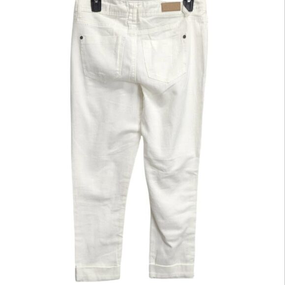 Elan Boyfriend DenimĀ Distressed White Ripped JeansāSizeāSmall - Picture 7 of 11